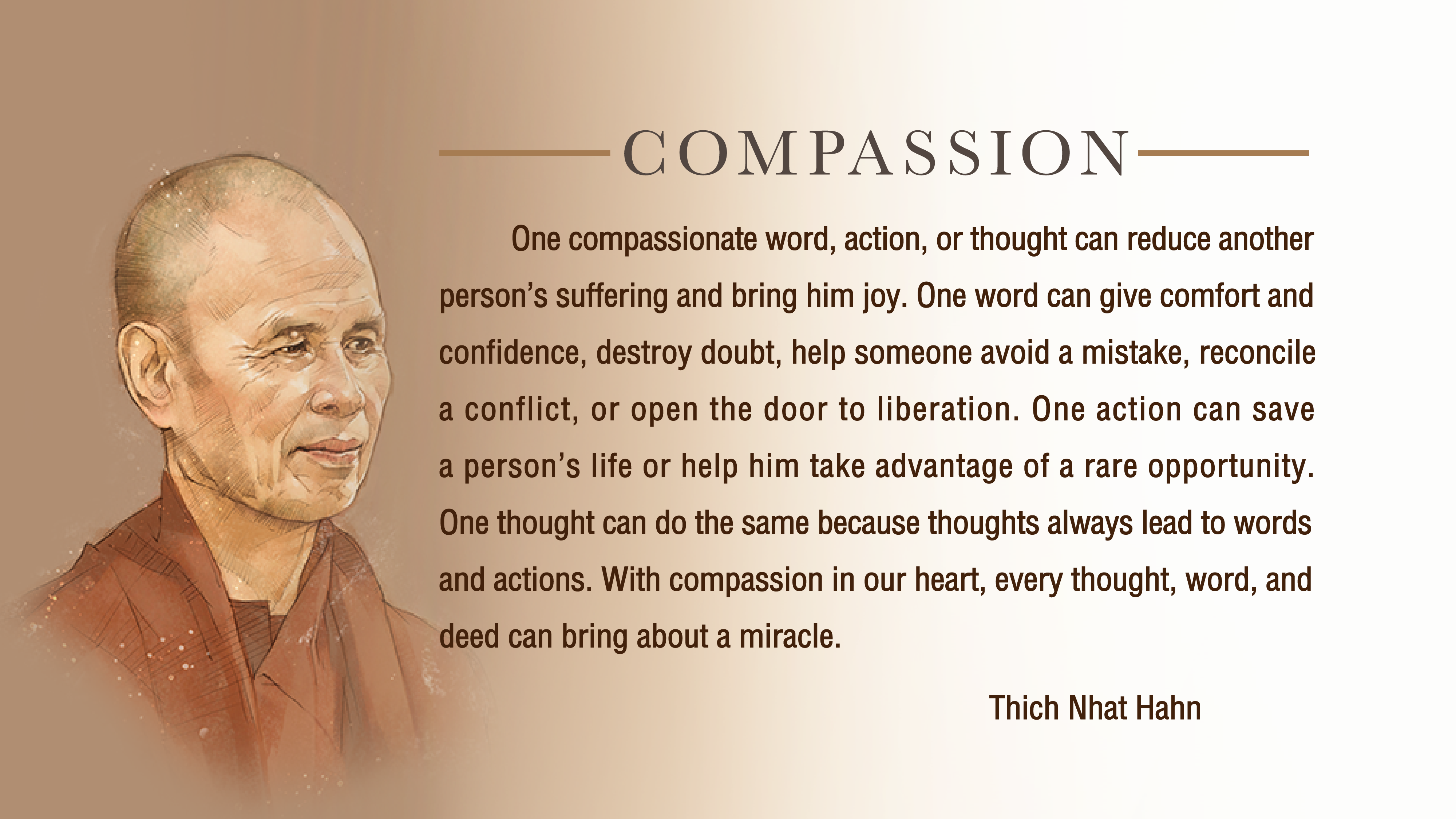 Compassion is an action word with no