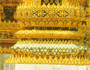 ประติมากรรมลวดลายประดับฐานเสา พระมณฑปวัดพระศรีรัตนศาสดาราม