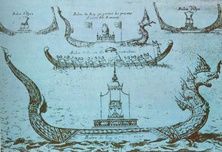 ภาพเรือต่างๆ ในรัชสมัยสมเด็จพระนารายณ์มหาราช