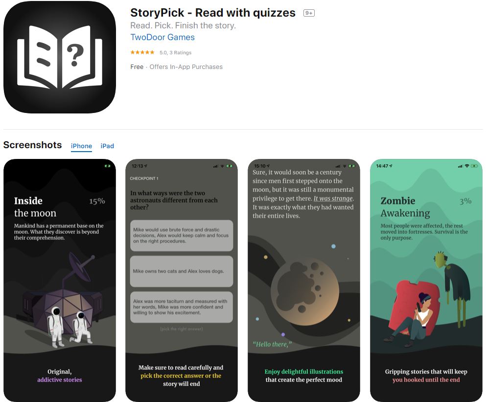อ่านไปตอบไปใน Storypick แอปฝึกภาษาและนิสัยรักการอ่าน