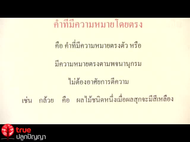 การใช้คำและความหมายของคำ